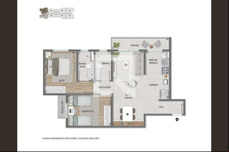 Apartamento à venda com 2 quartos, 48m² em Indaiá, Belo Horizonte