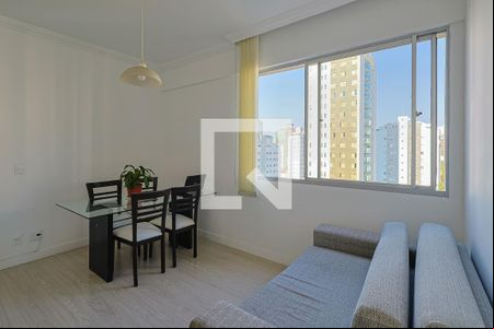 Sala de apartamento à venda com 1 quarto, 40m² em Funcionários, Belo Horizonte
