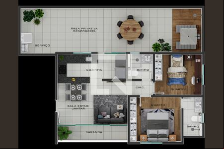 Apartamento à venda com 2 quartos, 57m² em Ana Lúcia, Belo Horizonte