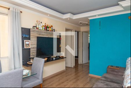 Sala  de apartamento à venda com 2 quartos, 54m² em Campanário, Diadema