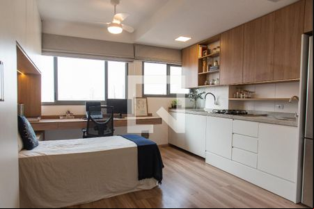 Sala/quarto de kitnet/studio à venda com 1 quarto, 28m² em Vila Dom Pedro I, São Paulo