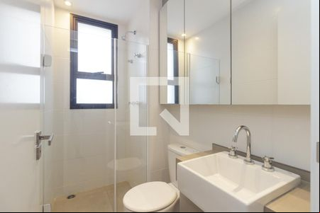 Banheiro - Suíte de apartamento para alugar com 1 quarto, 46m² em Santa Cecilia, São Paulo