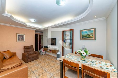 Sala de apartamento à venda com 3 quartos, 74m² em Monsenhor Messias, Belo Horizonte