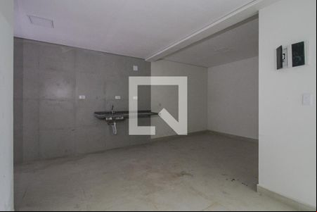 Sala - Cozinha de apartamento para alugar com 1 quarto, 42m² em Jardim Itapark Velho, Mauá