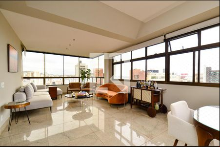 Sala de estar de apartamento para alugar com 4 quartos, 420m² em Serra, Belo Horizonte