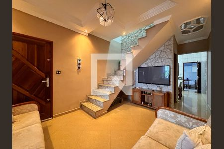 Sala de casa à venda com 3 quartos, 132m² em Parque Sao Vicente, Santo André
