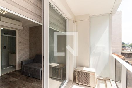 Varanda de kitnet/studio para alugar com 1 quarto, 28m² em Centro Histórico de São Paulo, São Paulo
