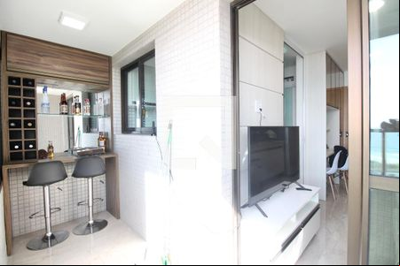 Varanda da Sala de kitnet/studio para alugar com 1 quarto, 30m² em Boca do Rio, Salvador