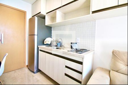 Sala/Cozinha de kitnet/studio para alugar com 1 quarto, 30m² em Boca do Rio, Salvador