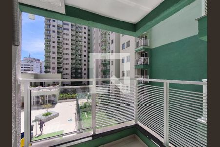 Varanda da Sala de kitnet/studio à venda com 1 quarto, 32m² em Santo Cristo, Rio de Janeiro