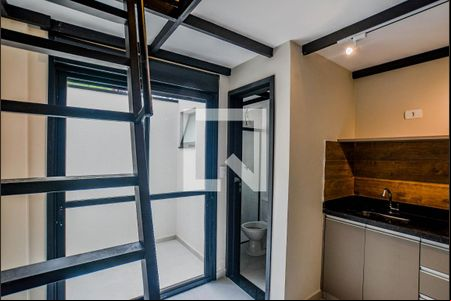 Sala/Cozinha de apartamento para alugar com 1 quarto, 23m² em Bangú, Santo André