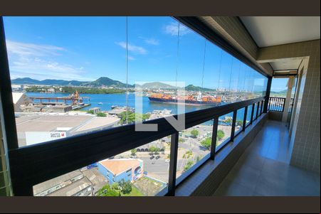 Varanda da Sala de apartamento para alugar com 2 quartos, 66m² em Ponta da Praia, Santos