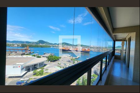 Varanda da Sala de apartamento para alugar com 2 quartos, 66m² em Ponta da Praia, Santos