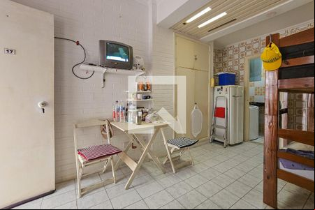 Sala de apartamento para alugar com 1 quarto, 25m² em Jardim Sao Miguel, Guarujá