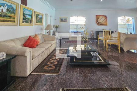 Sala de casa para alugar com 4 quartos, 483m² em Balneario Cidade Atlantica, Guarujá