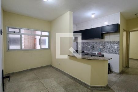 Sala de apartamento para alugar com 1 quarto, 38m² em Boqueirão, Praia Grande
