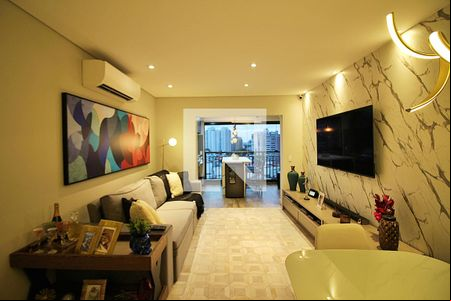 Sala de apartamento à venda com 3 quartos, 93m² em Vila Caminho do Mar, São Bernardo do Campo