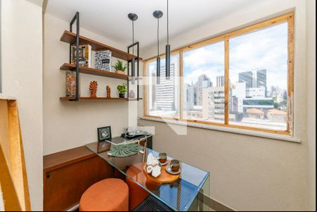 Varanda da Sala de apartamento à venda com 1 quarto, 42m² em Barro Preto, Belo Horizonte