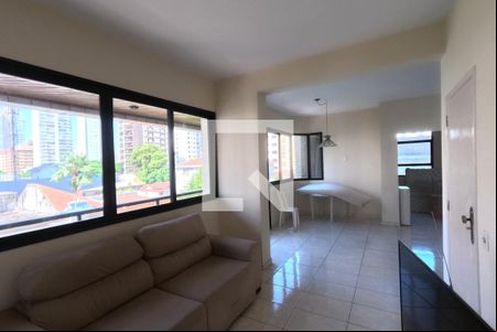Sala dois ambientes de apartamento para alugar com 3 quartos, 240m² em Gonzaga, Santos
