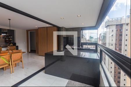 Varanda da Sala de apartamento para alugar com 4 quartos, 256m² em Lourdes, Belo Horizonte