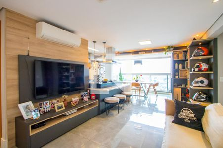 Sala de apartamento para alugar com 2 quartos, 83m² em Vila Scarpelli, Santo André
