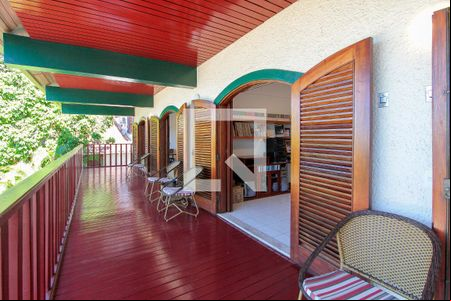 Varanda da Sala de casa de condomínio para alugar com 4 quartos, 657m² em Barra da Tijuca, Rio de Janeiro