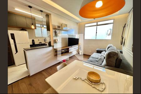 Sala de apartamento à venda com 2 quartos, 60m² em Paquetá, Belo Horizonte