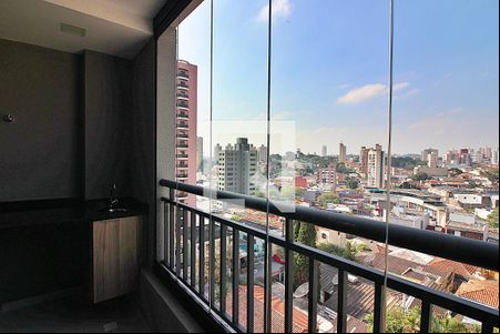 Sala/Cozinha Sacada  de apartamento para alugar com 1 quarto, 50m² em Centro, São Bernardo do Campo