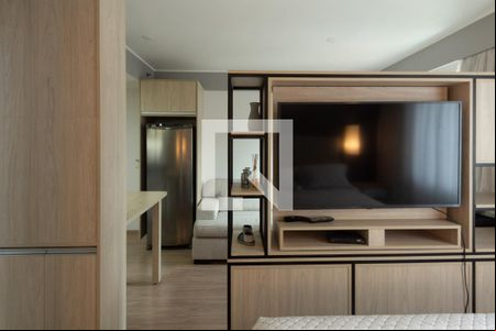 Sala de apartamento à venda com 1 quarto, 27m² em Indianópolis, São Paulo