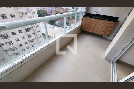 Varanda da Sala de apartamento para alugar com 1 quarto, 53m² em Boqueirão, Santos