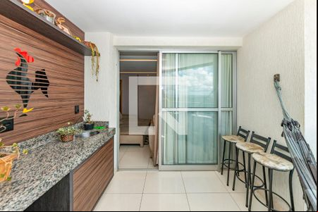 Varanda da Sala de apartamento à venda com 3 quartos, 92m² em Engenho Nogueira, Belo Horizonte