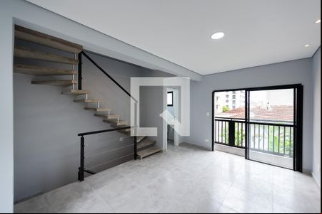 Sala de casa de condomínio para alugar com 2 quartos, 129m² em Marapé, Santos