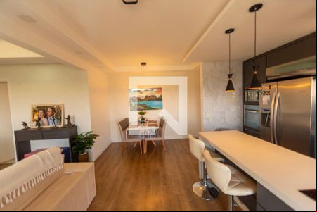 Sala/Cozinha de apartamento à venda com 1 quarto, 66m² em Empresarial 18 do Forte, Barueri