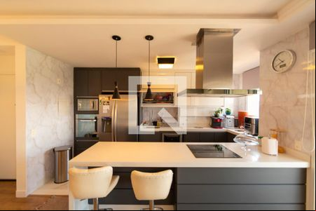 Sala/Cozinha de apartamento à venda com 1 quarto, 66m² em Empresarial 18 do Forte, Barueri