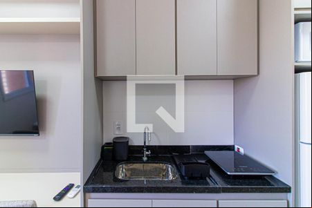 Cozinha de kitnet/studio para alugar com 1 quarto, 21m² em Lapa, São Paulo