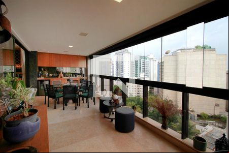 Varanda de apartamento à venda com 4 quartos, 278m² em Funcionários, Belo Horizonte
