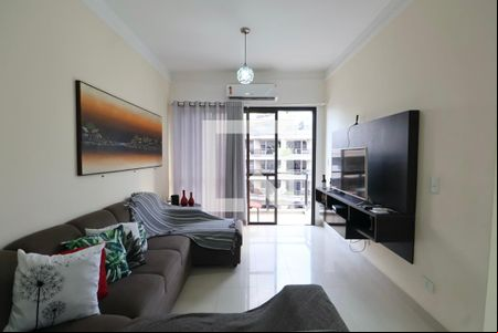 Sala de apartamento para alugar com 2 quartos, 110m² em Balneario Cidade Atlantica, Guarujá
