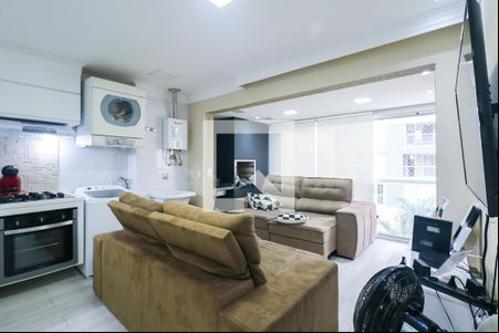 Sala/Cozinha de apartamento para alugar com 2 quartos, 60m² em Osvaldo Cruz, São Caetano do Sul