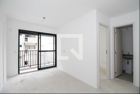 Sala e Cozinha de kitnet/studio para alugar com 1 quarto, 32m² em Vila Madalena, São Paulo
