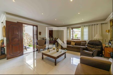 Sala de casa de condomínio para alugar com 4 quartos, 522m² em Vargem Pequena, Rio de Janeiro
