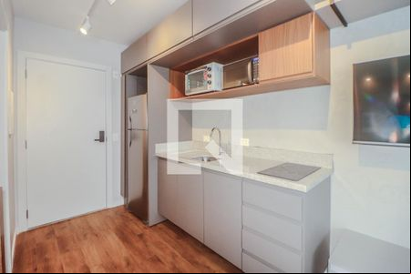 Cozinha de kitnet/studio à venda com 1 quarto, 28m² em Mont’serrat, Porto Alegre