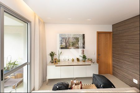Sala de apartamento para alugar com 3 quartos, 103m² em Vale do Sereno, Nova Lima