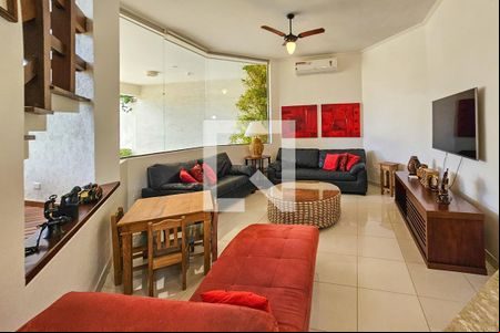 Sala de casa de condomínio para alugar com 5 quartos, 368m² em Jardim Acapulco, Guarujá