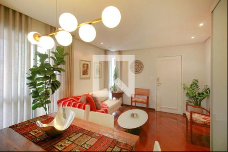 Sala de apartamento à venda com 2 quartos, 82m² em Lourdes, Belo Horizonte