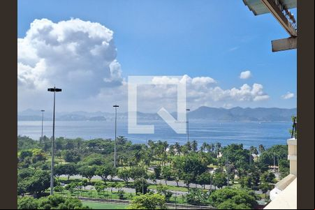 Vista da varanda de apartamento para alugar com 1 quarto, 75m² em Flamengo, Rio de Janeiro