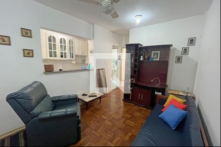 Sala de apartamento para alugar com 1 quarto, 55m² em José Menino, Santos