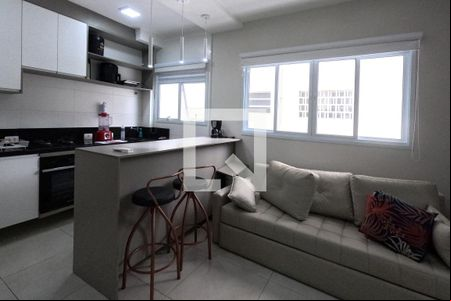 Sala de kitnet/studio para alugar com 1 quarto, 30m² em José Menino, Santos