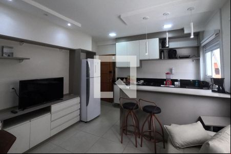 Sala de kitnet/studio para alugar com 1 quarto, 30m² em José Menino, Santos