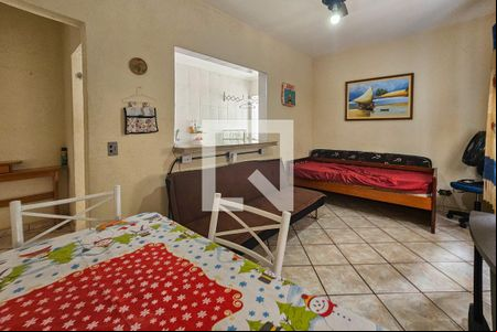 Sala de apartamento para alugar com 1 quarto, 40m² em Jardim Belmar, Guarujá