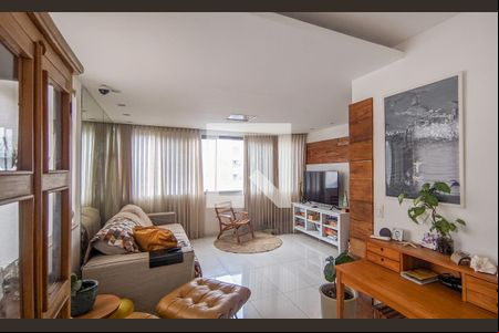 Sala de apartamento para alugar com 3 quartos, 110m² em Santo Antônio, Belo Horizonte